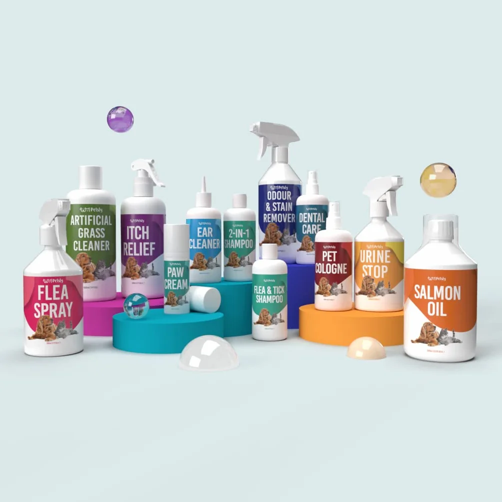 Petsly® Shampoo Antipulci per Cani e Gatti –500 ml– Elimina Pulci e Zecche - pH Bilanciato per Pelli Sensibili, Deterge e Protegge – Formula Delicata con Aloe Vera e Camomilla – Adatto a Cuccioli