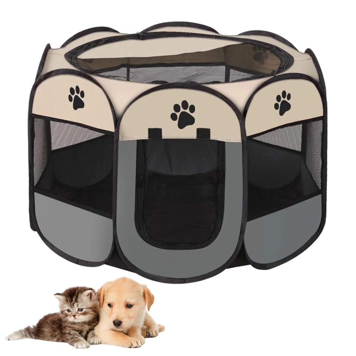 Recinto per Cani da Interno,Box Pieghevole Per Animali Domestici,Box Per Gatti,Cani Per Interno,Recinto Pieghevole,Box per Cuccioli per Piccoli Animali,74 x 74 x 43cm