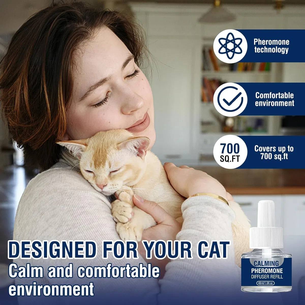 Feromoni Gatto Per Gatti Diffusore Tranquillante Di Calmante Antistress Repellente Per Gatti Irrequieti Feromoni Felini Feromoni Rilassanti E Tranquillanti Rilassanti 6x Ricariche Da 48 Ml Insapore