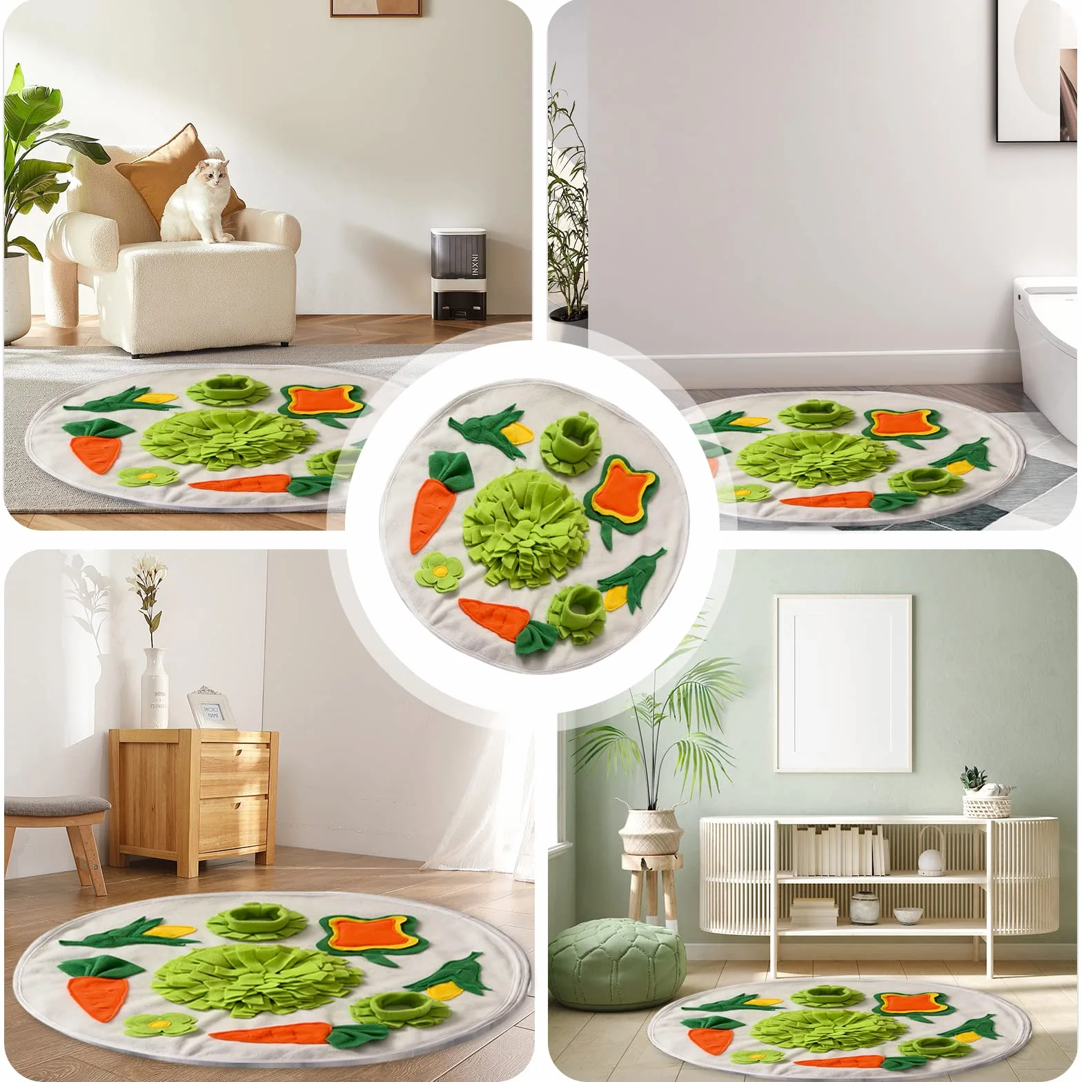 Tappeto da fiuto: coniglio, tappetino per porcellini d'India, giocattolo intelligenza, coniglio, ricerca di cibo, odore, coperta da fiuto, tappetino da allenamento