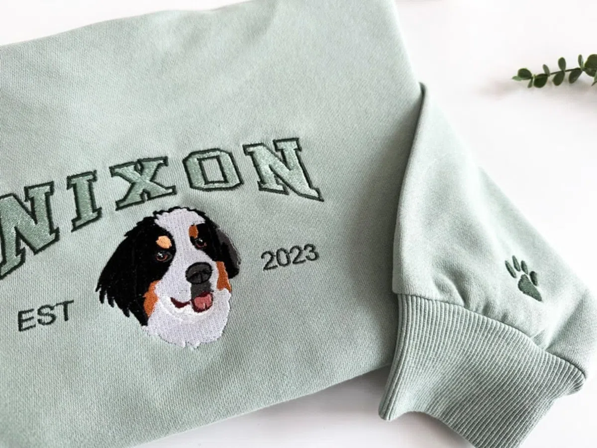 Felpa personalizzata cane con foto + nome ricamato cappuccio