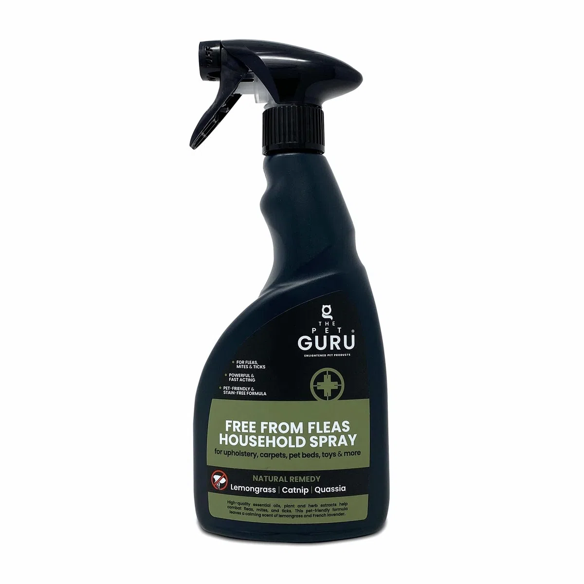 Spray Antipulci Naturale ad Azione Rapida per Casa e Mobili - Controllo delle Pulci Domestico per Cani e Gatti, 500 ml