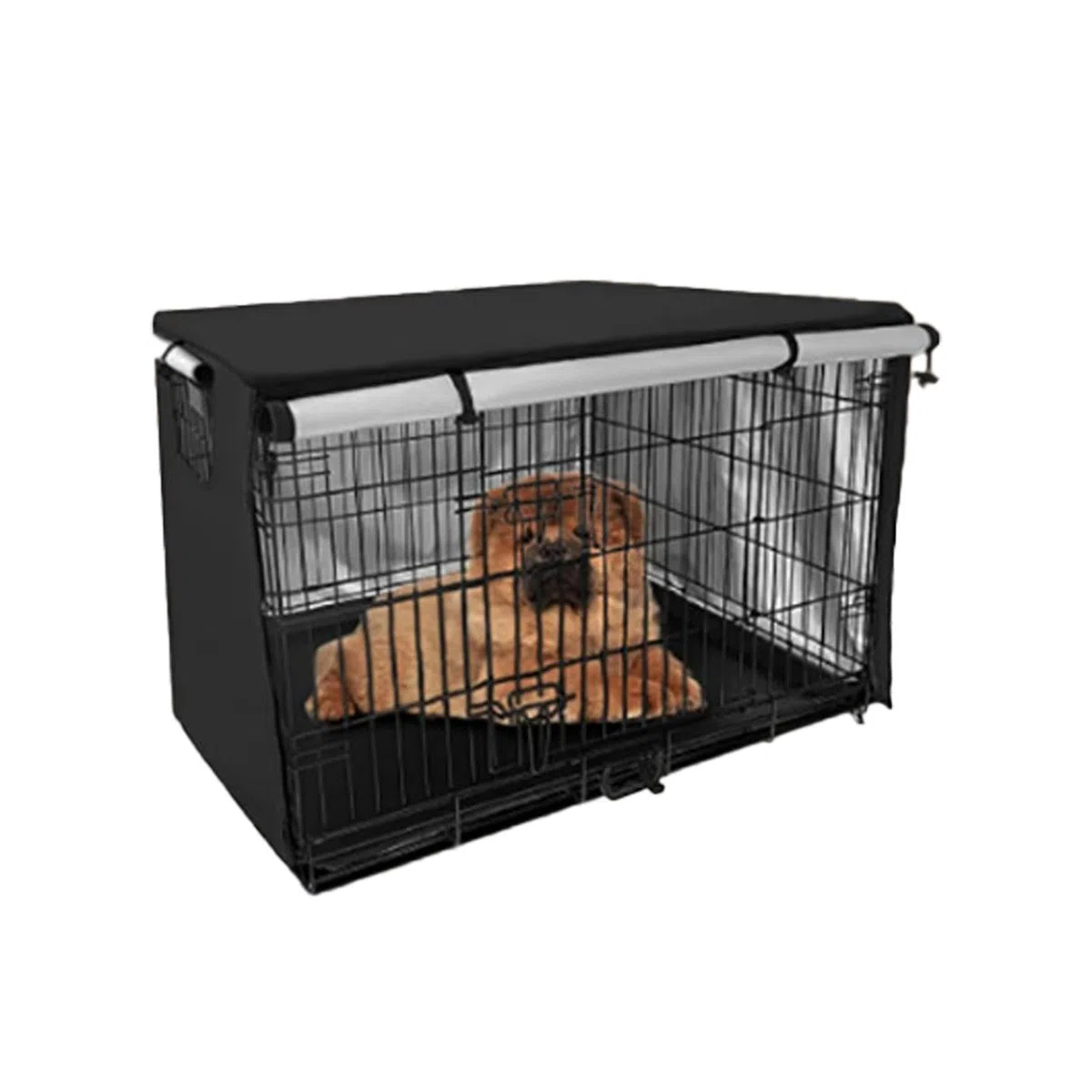 Generic Copertura per Gabbia per Cani, Impermeabile, Lavabile, Aperta su Tutti i Lati, Traspirante, Protezione UV, Facile da Montare, per Cani di Taglia Media