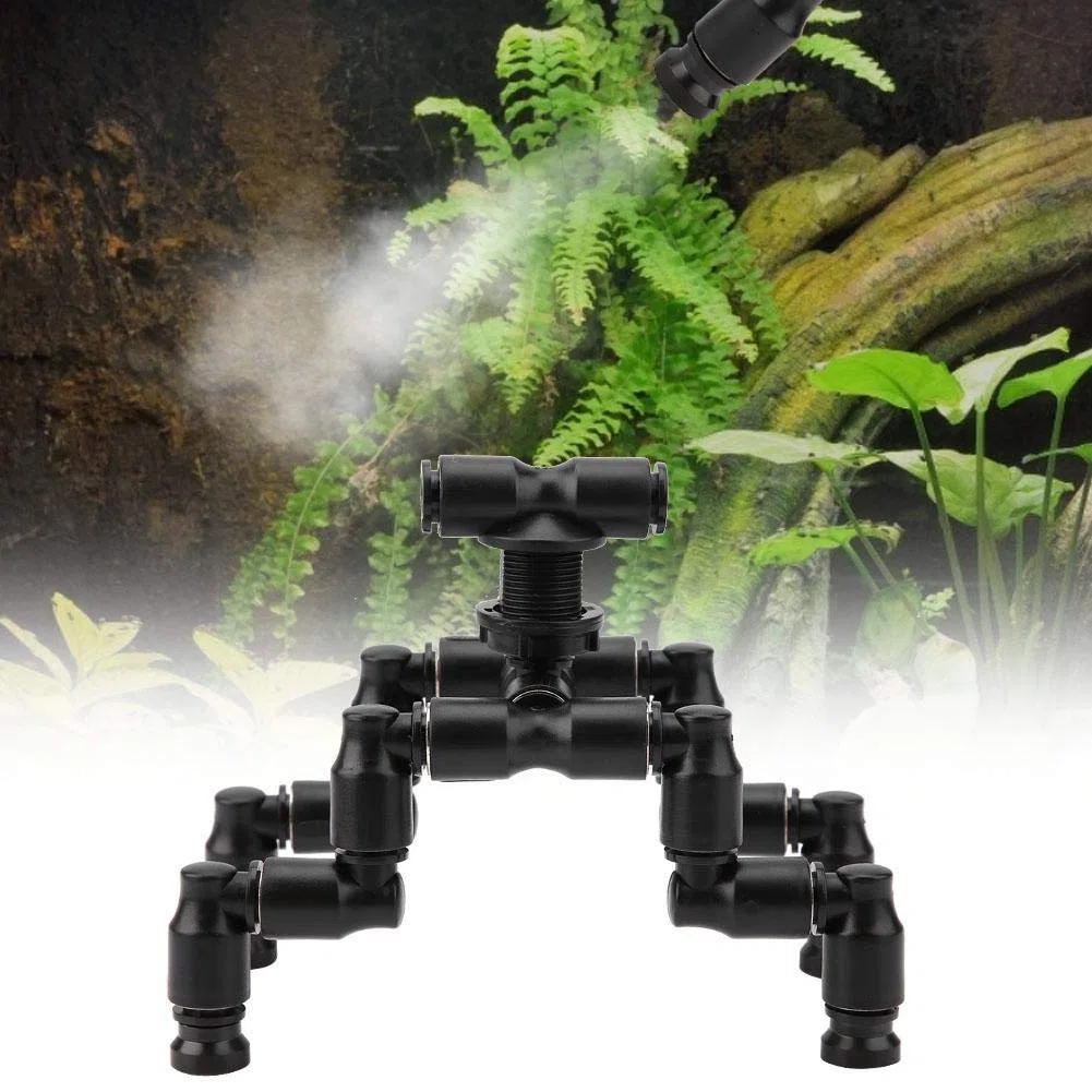 YOUTHINK Rettili Fogger Mist Sprinkler Rainforest Spray Nozzle Tank Regolabile Pet Cooling Nozzle per rettili Habitat Decor