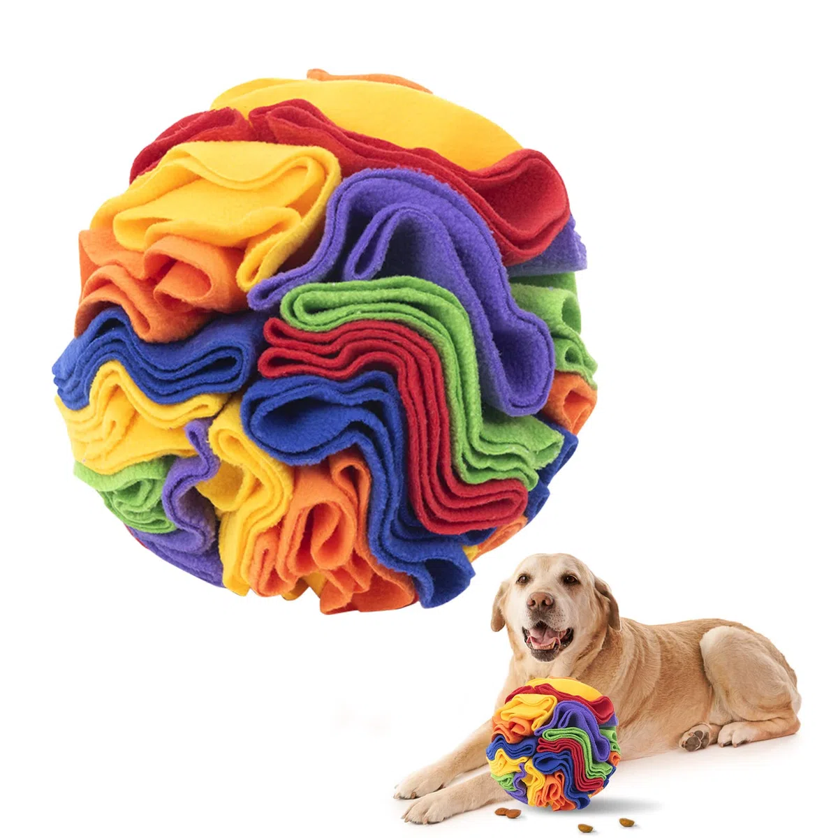 Sniffing Ball per Cani, Tappetino Snuffle Interattivo, Gioco Sfera Puzzle, Tappeto Nascondi Cibo, Addestramento per Cani di Piccola e Media Taglia