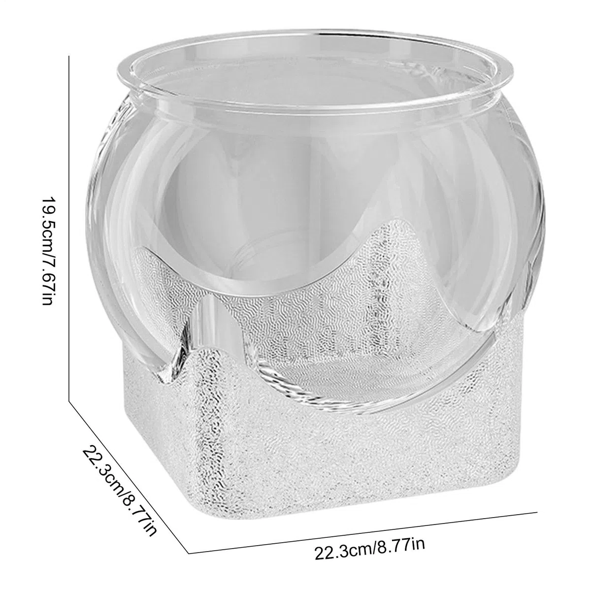 Vaso per pesci, ciotola per pesci rotonda | Acquario trasparente Betta Fish Tank - Piccoli acquari, centrotavola vaso di fiori, acquario da tavolo per tartarughe Betta
