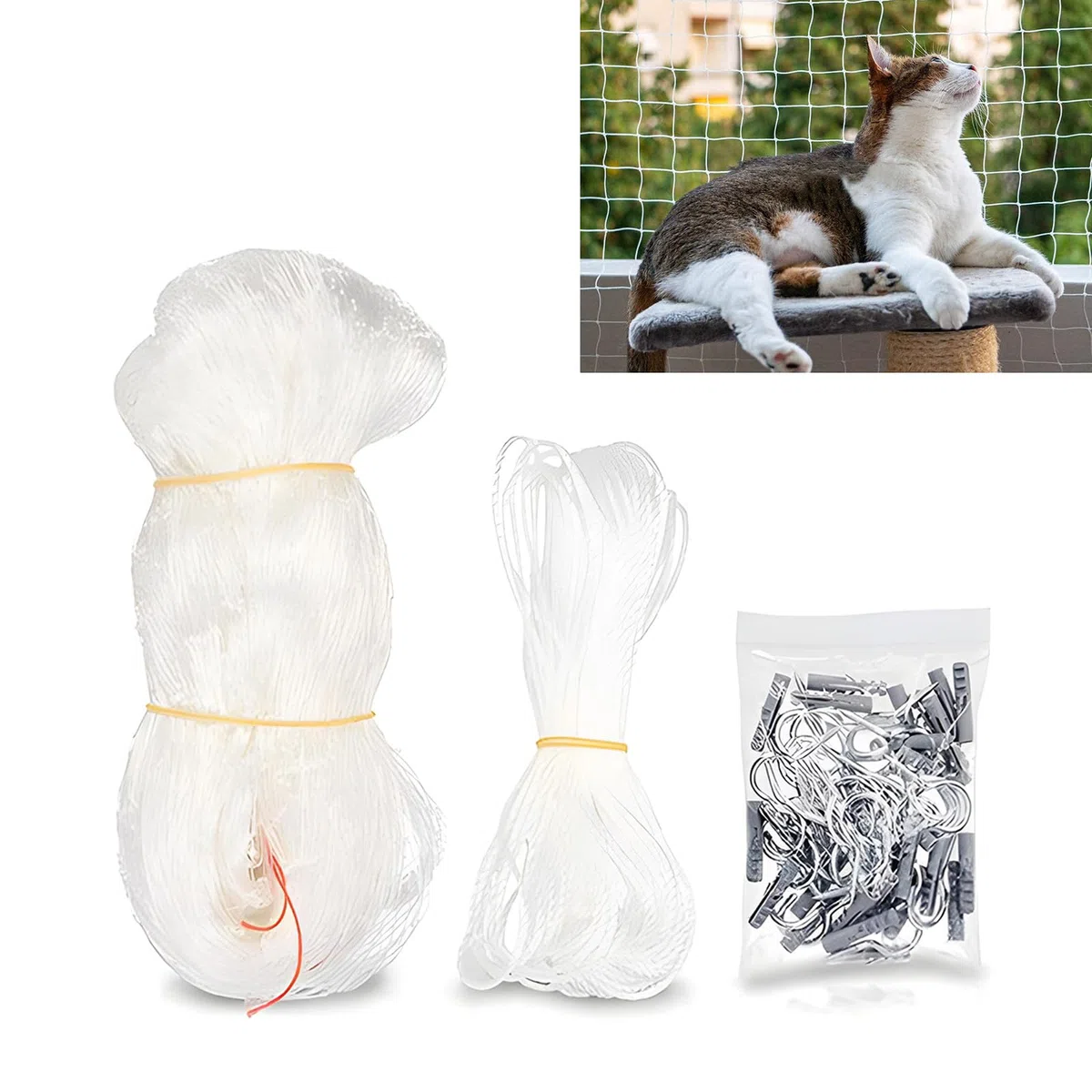Rete per Gatti Balcone,3*10m Rete per Gatti,Rete Anti Uccelli, Anti piccioni,Rete da Giardino,Colore Trasparente,Leggero ma Resistente,può Essere riutilizzato per Proteggere Animali Domestici Piante