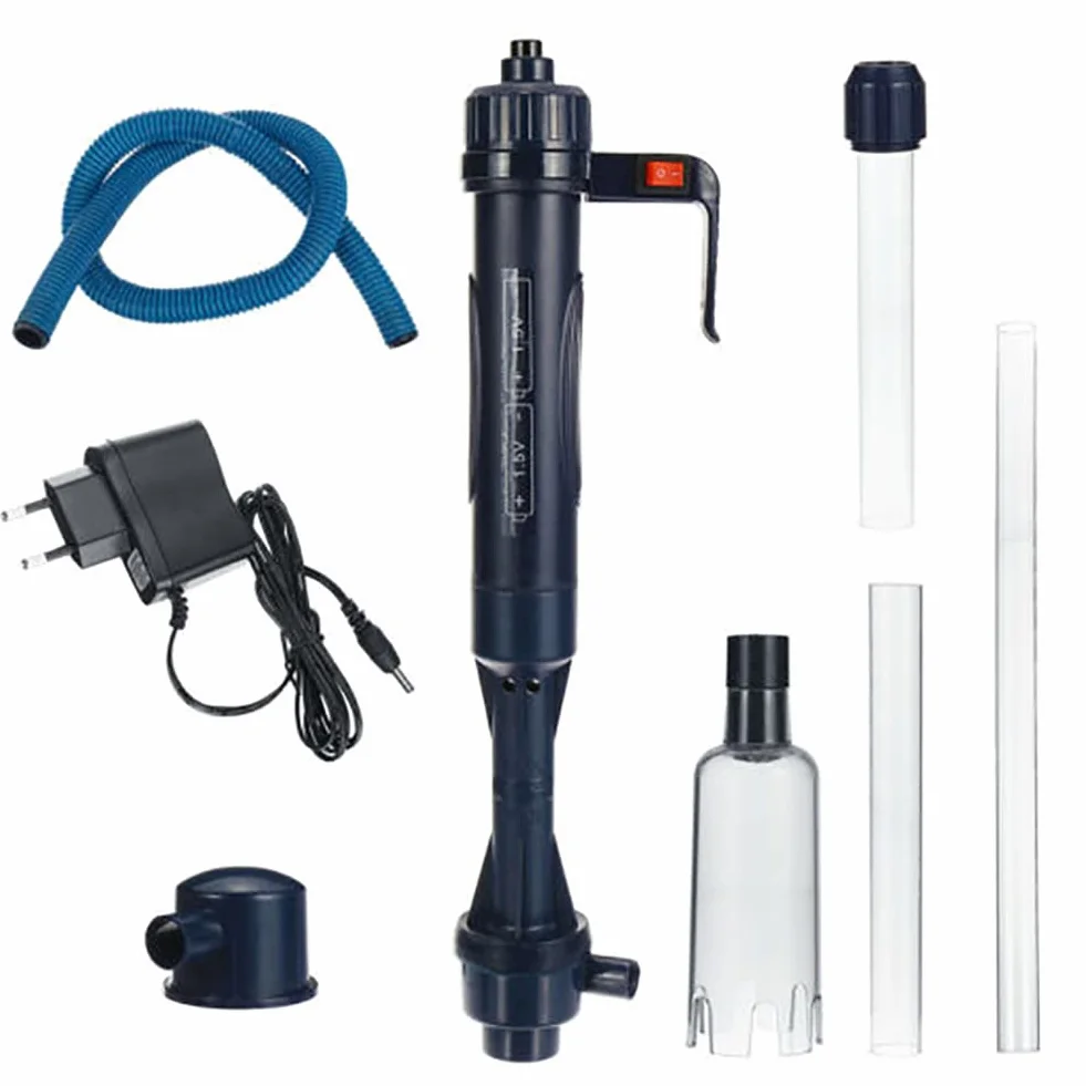 Alnicov Electric Aquarium Fish Tank Sand Gravel Cleaner Automatic Water Changer Extendable Tube Syphon Filter Pump Vacuum
