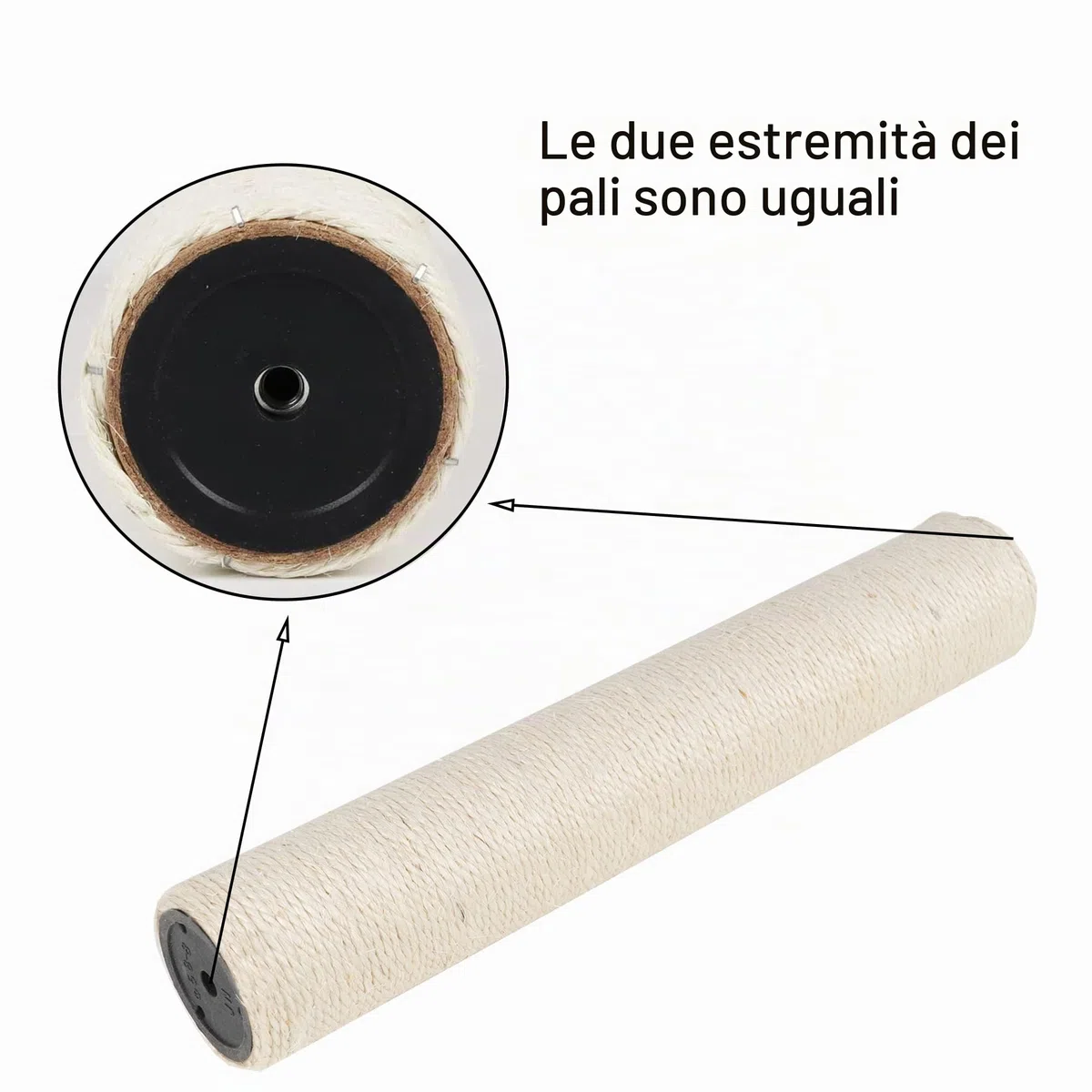 Dimaka 2 pali di ricambio per tiragraffi per gatti, in cartone e sisal, 34 cm