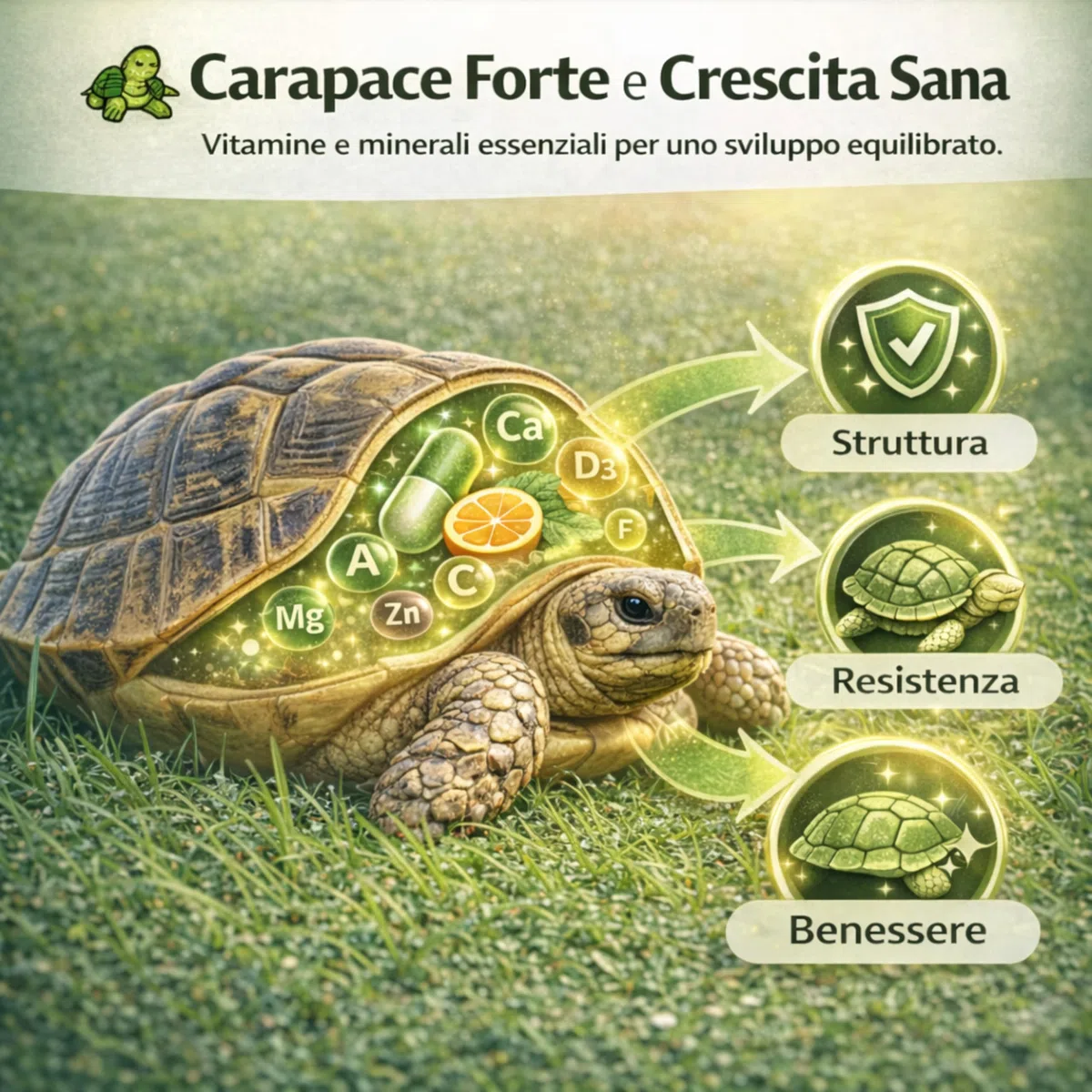 AGRI-CULTURA® | Mangime Completo per Tartarughe di Terra【500g】 | Cibo in Pellet ad Alta Digeribilità | Ricco di Vitamine e Minerali per Carapace Forte e Crescita Sana.