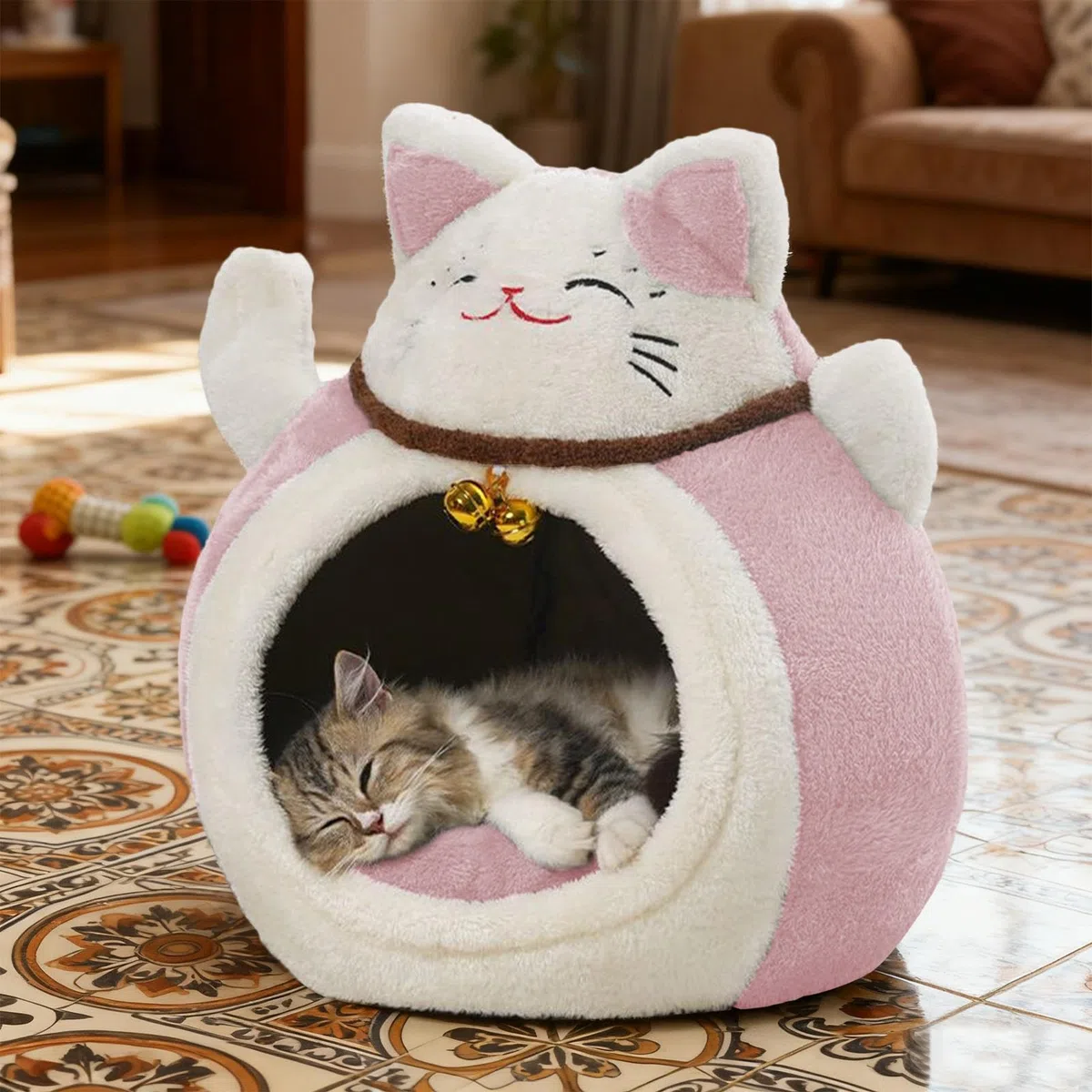 Letto Caverna Per Gatti Invernale | Casetta Semi-Chiusa per Piccoli Animali,a Forma di Cupola per Gatti | Per Interno Casa Soggiorno Camera Da Letto Recupero E Sonno Rifugio Clinica Veterinaria