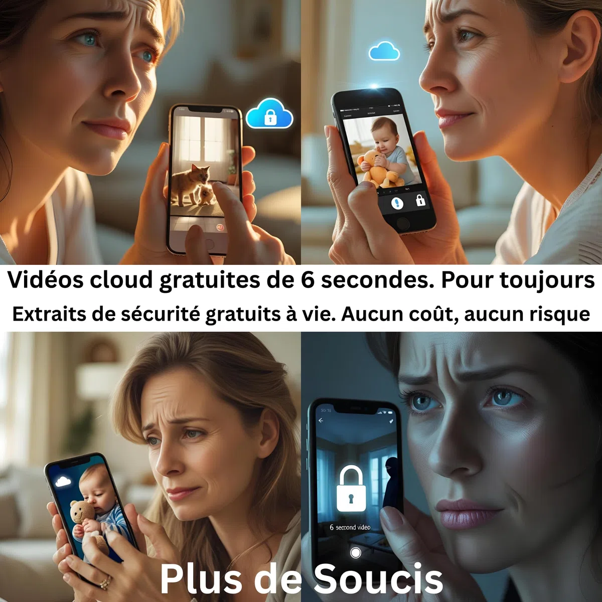 3MP Telecamera interna WiFi, Baby Monitor, Videocamera con controllo WiFi interno, Rilevamento del mov. e del suonoo, Tracciamento, Walkie-talkie, Notturna, Telecamera per cani e gatti, Alexa