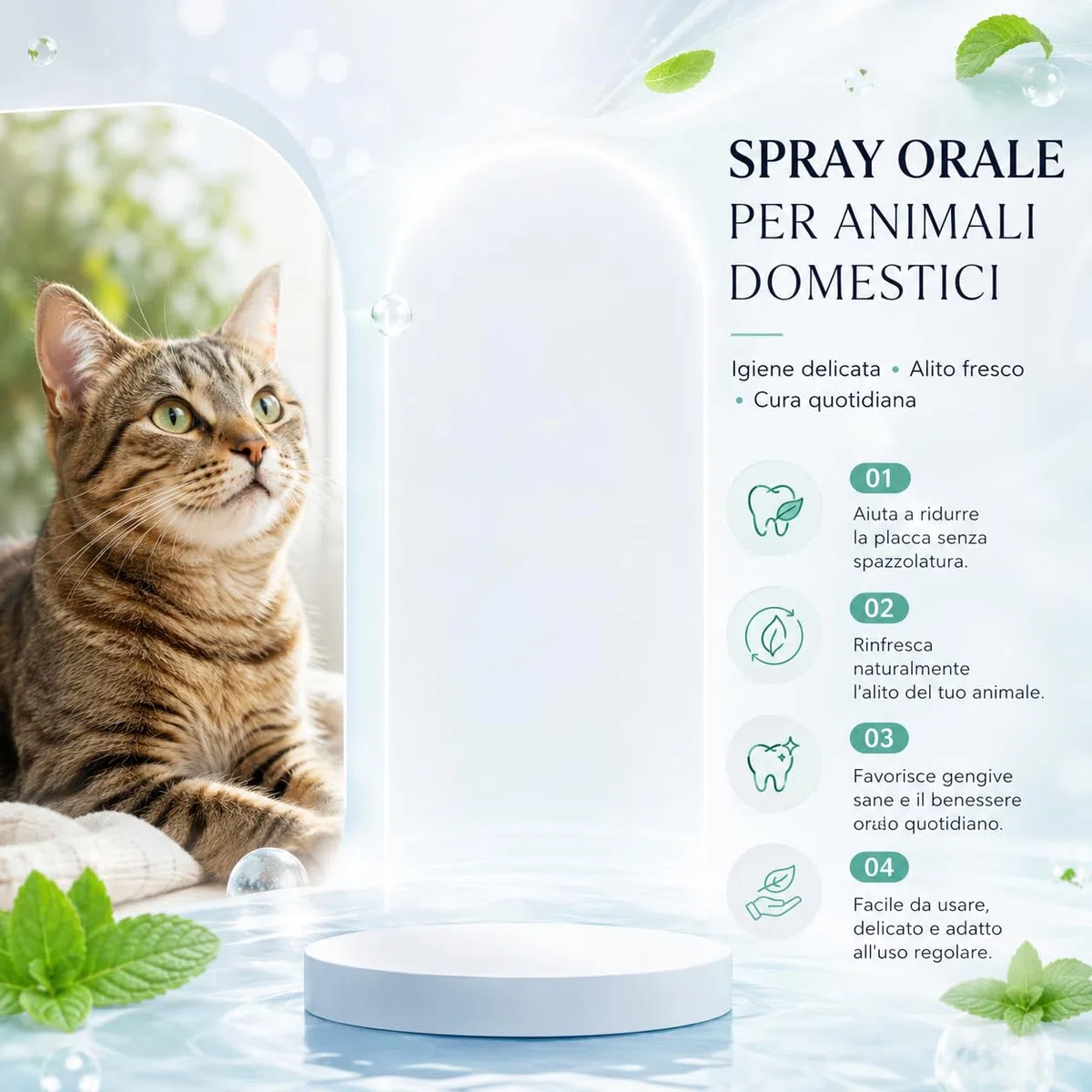 Codallma Spray per la Cura Dentale per Cani e Gatti, Dentifricio Spray per Cani, Pulizia Orale Delicata, Supporto per Gengive e Alito Fresco Dopo i Pasti (bianco-1PCS)