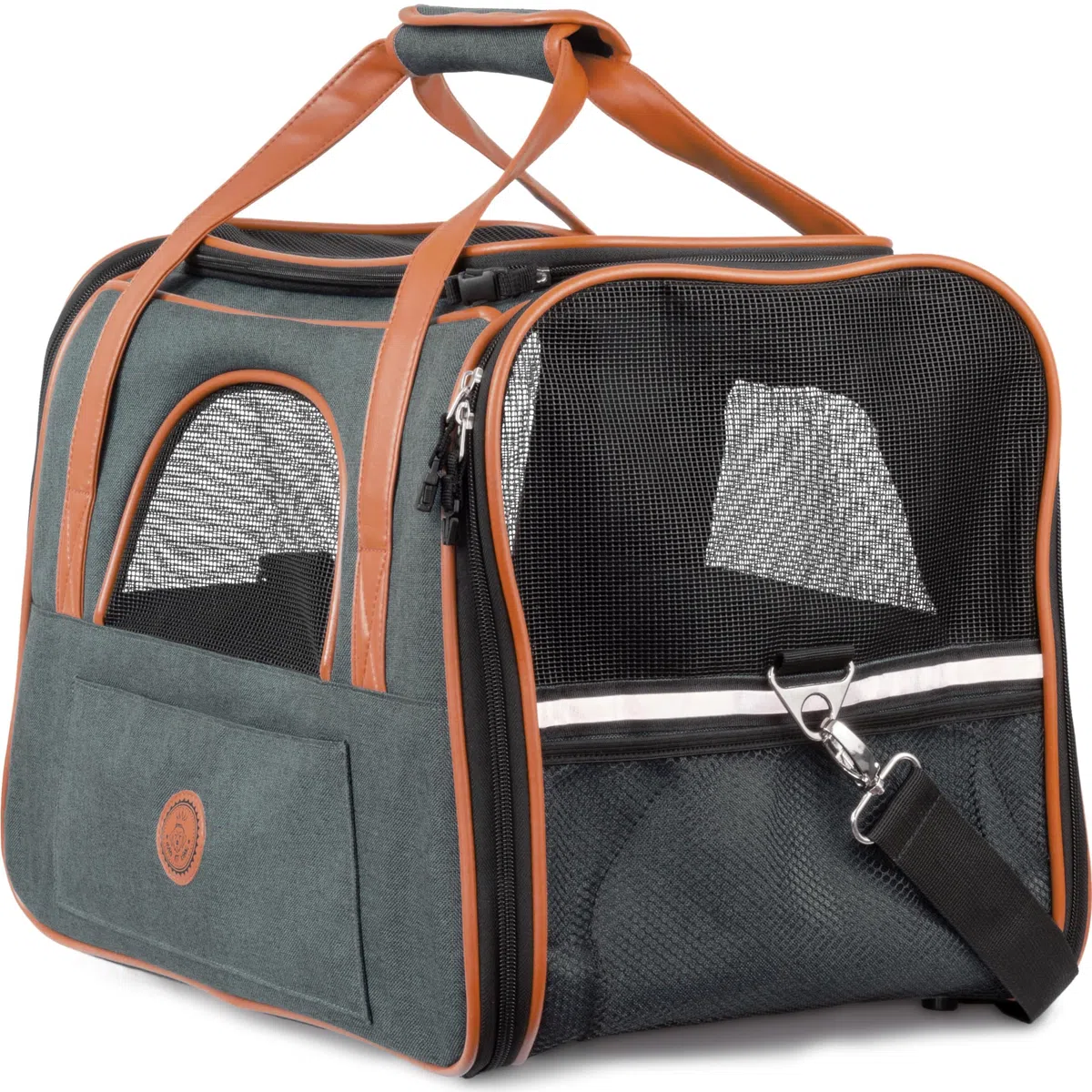 HUND IST KÖNIG Borsa per cani e gatti fino a 8 kg – Borsa per il trasporto di cani di alta qualità – Borsa per il trasporto per gatti – Pieghevole portatile per cani e gatti