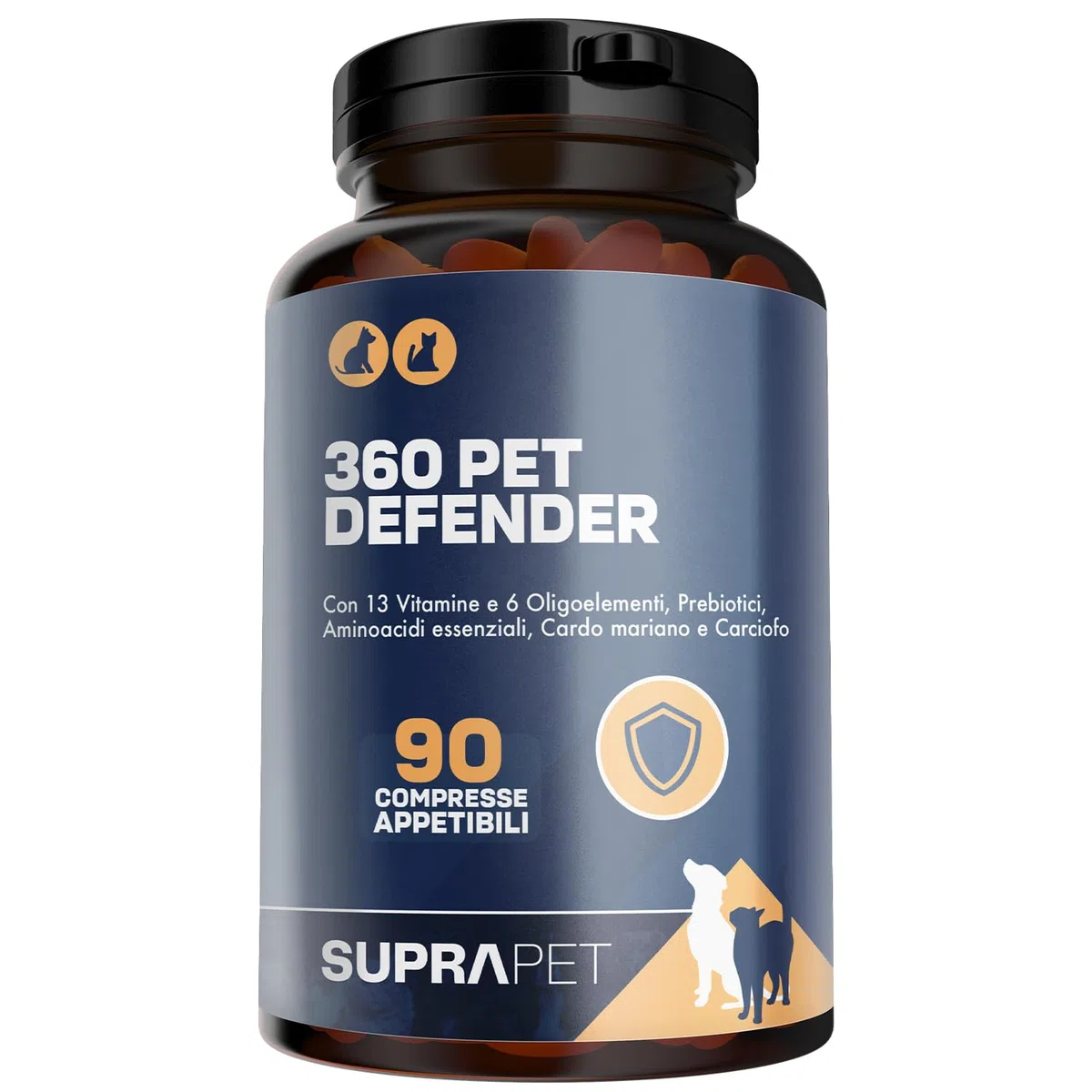 Multivitaminico per Cani e Gatti - 90 Compresse Appetibili Con 13 Vitamine, 6 Minerali, Aminoacidi e Taurina - Integratore per Tutte le Taglie ed Età
