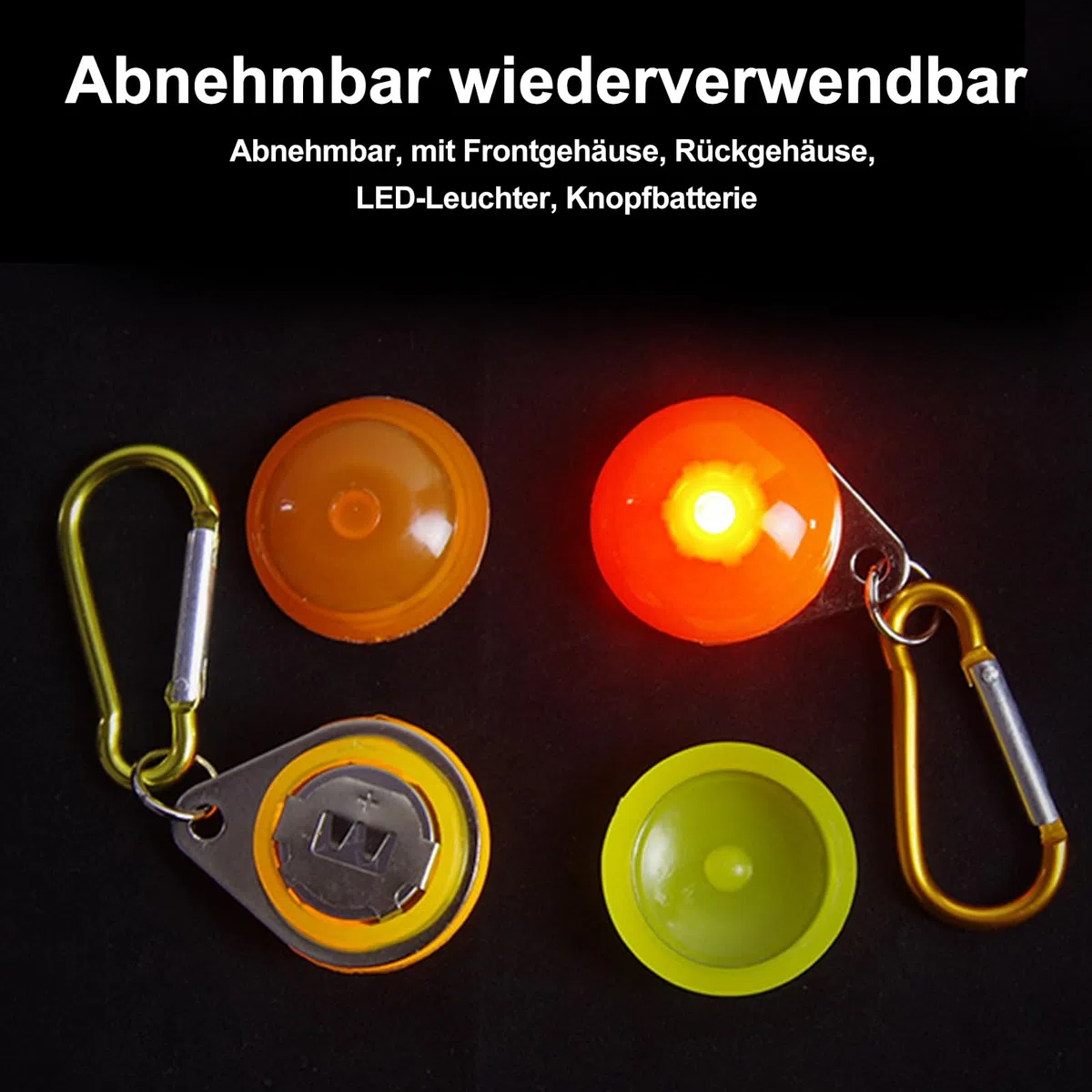 HOSPAOP LED Leuchtanhänger per cani, 14 pezzi Luce di sicurezza per cani con 3 modalità di illuminazione, luce lampeggiante per collare per cani, zaini per bambini, gatti, jogger