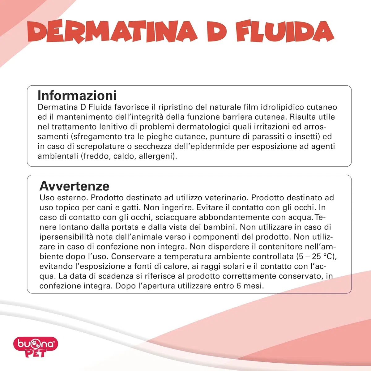Dermatina D Fluida 100 ml Crema Uso Topico con Applicatore, Lenitiva, Riepitelizzante con AgarDì®, Complesso Brevettato di Argento e Vitamine Liposolubili Naturali per Cani e Gatti