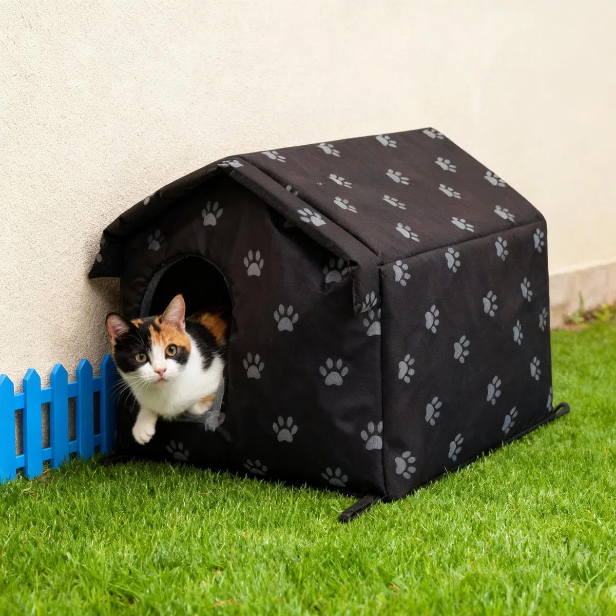 Casetta per Gatti per Esterni, Cuccia per Gatto da Esterno, Isolamento Termico lettoes Tana, Casetta per Gatti da Esterno Impermeabile per Animali Domestici e Randagi