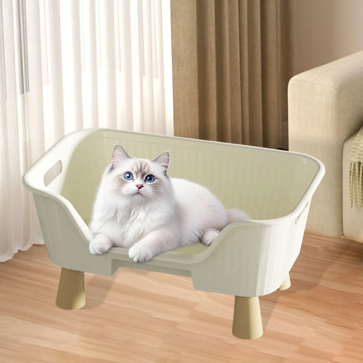 Amaca per Gatti, Cuccia Resistente al Sonno, Centro attività per Gatti, Accessori per Animali Domestici, Mobili, M White