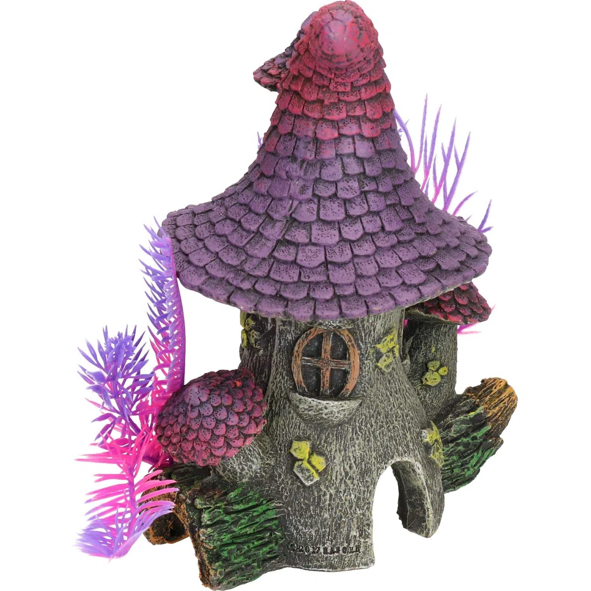 ROSEWOOD Palissandro Viola Tetto Pixie House Fish Tank/Aquarium Ornamento