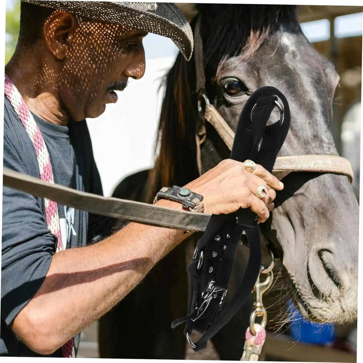 Generico Cavezza Per Asino Da Addestramento Equestre Per Cavezza Regolabile Per Cavezza Con Corda Per Cavezza Per Hobby Cavezza Per Grandi Cavezza Per