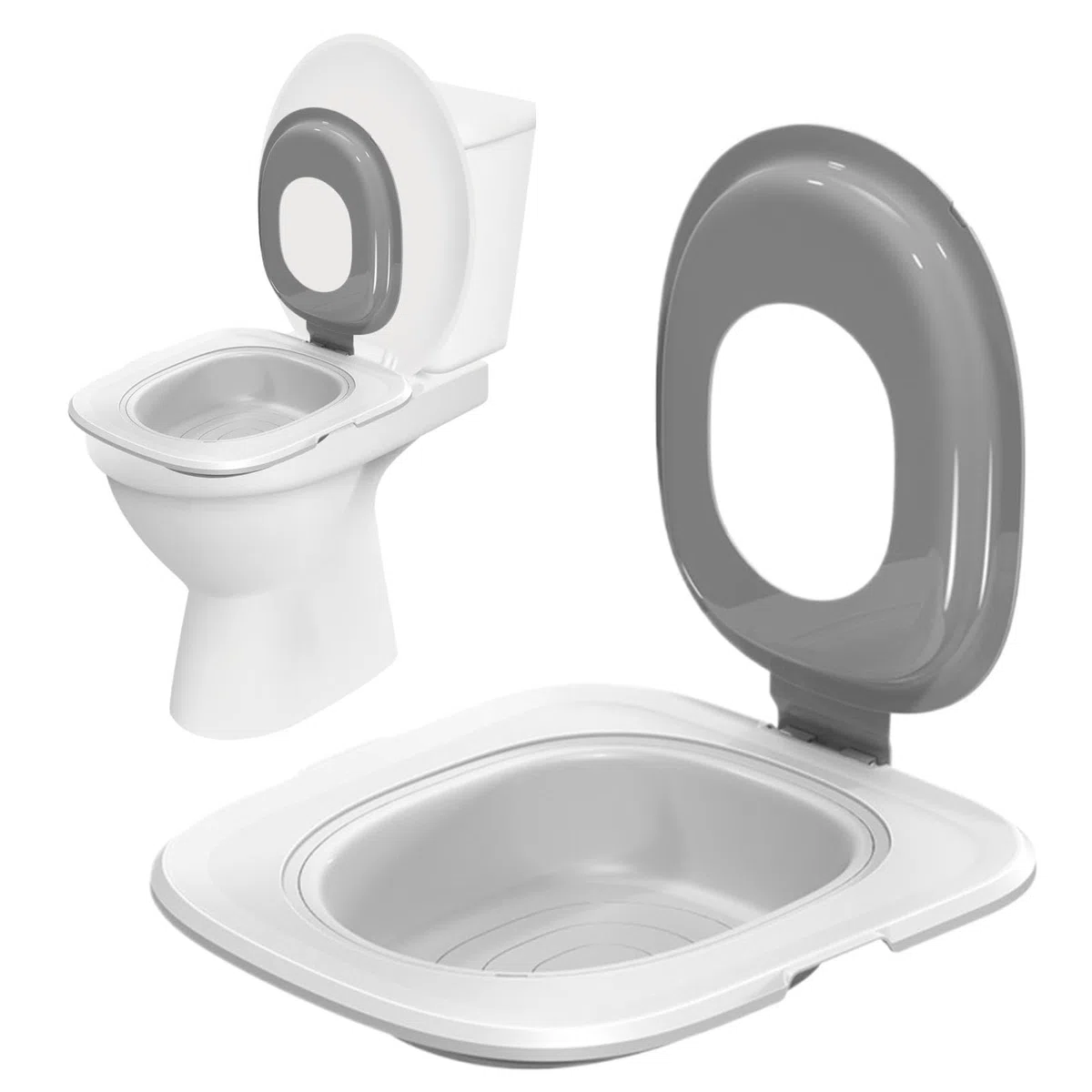Kit Di Addestramento Per Toilette Per Gatti - Addestratore Per Toilette Per Gatti, Adattatore Per Sedile WC Portatile Per Gatti | Tappetino Per Gatti Riutilizzabile Con Sabbiera, Addestramento Al Vasi