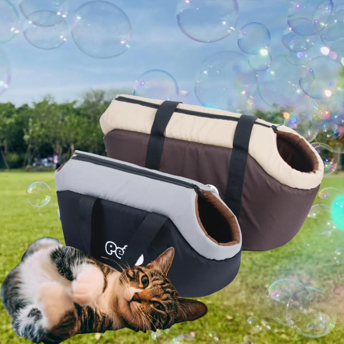 ITODA Borsa da trasporto per cani, piccola borsa a tracolla per animali domestici, calda, portatile, pieghevole, traspirante, per cuccioli, gatti, per viaggi