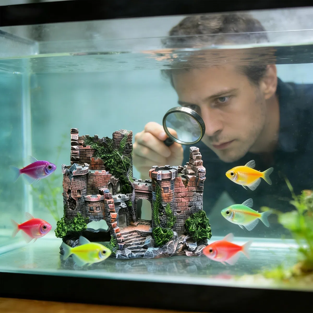 Decorazioni Acquario, Simulazioni in Resina, Ornamento Artificiale, Paesaggio Grotta, Decoro e Accessori per Esterni