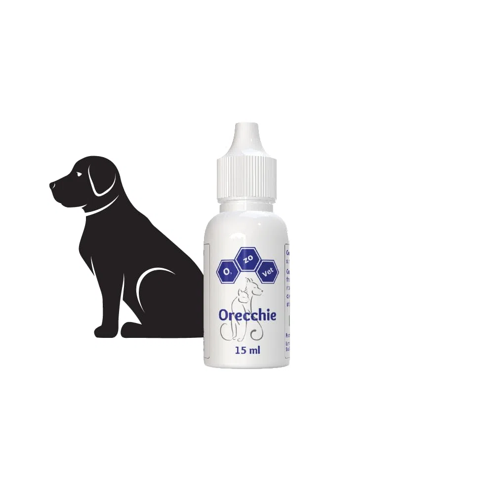 Ozo-Vet |Orecchie Cane 15ml – Contro Otiti Acute e Croniche di Origine Allergica, Batterica e Micotica