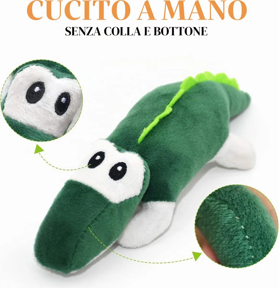 SHARLOVY Giocattoli cigolanti per cani di piccola taglia, giocattolo per cuccioli di animali di peluche, giocattolo da masticare per cuccioli carini per dentizione del cane.