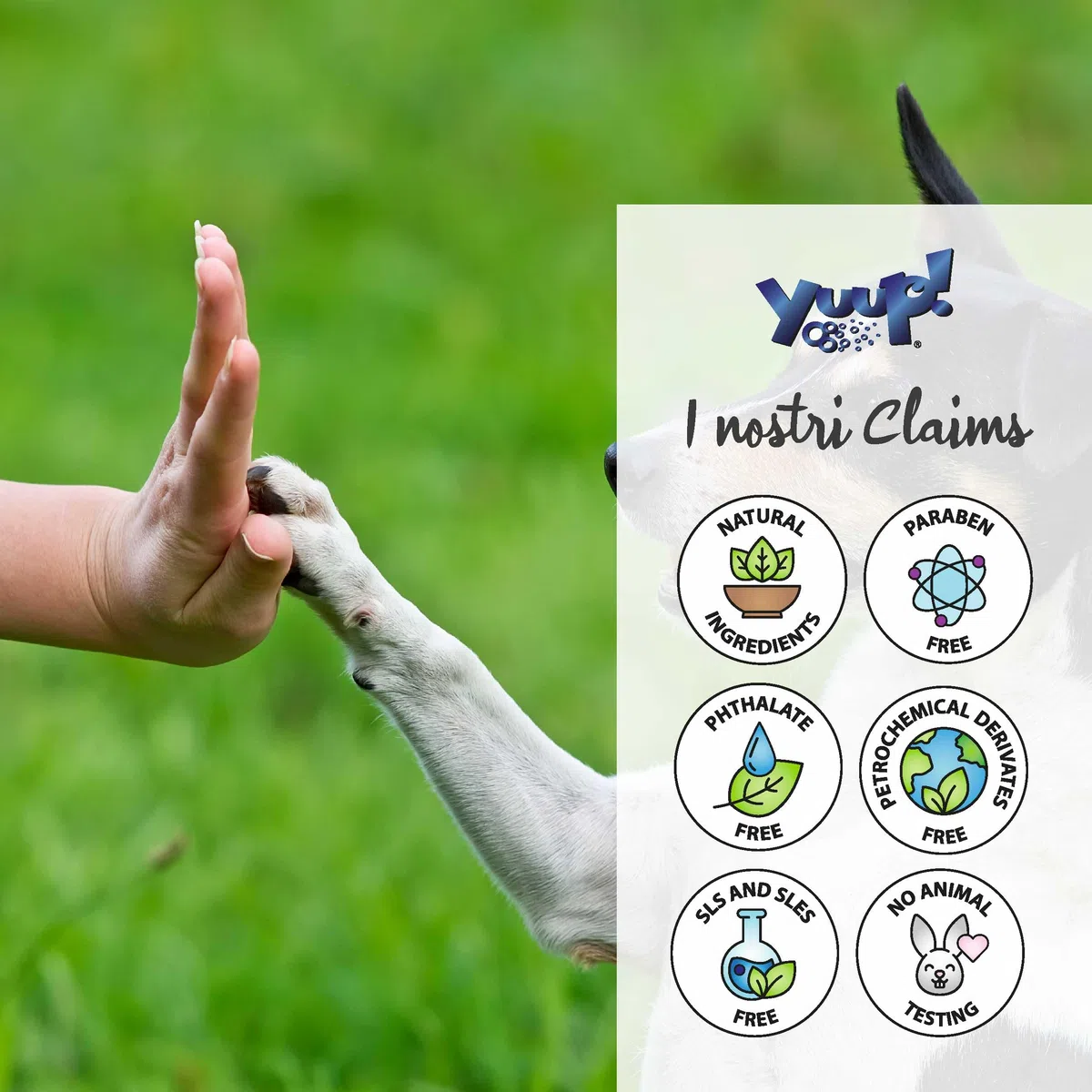 YUUP! - Paw Balm balsamo protettivo 100% naturale per naso, polpastrelli, zampe e gomiti di cani e gatti con burro di Karitè e di Mango, olio di Jojoba, Mandarla, Tea Tree e Calendula, 40 gr