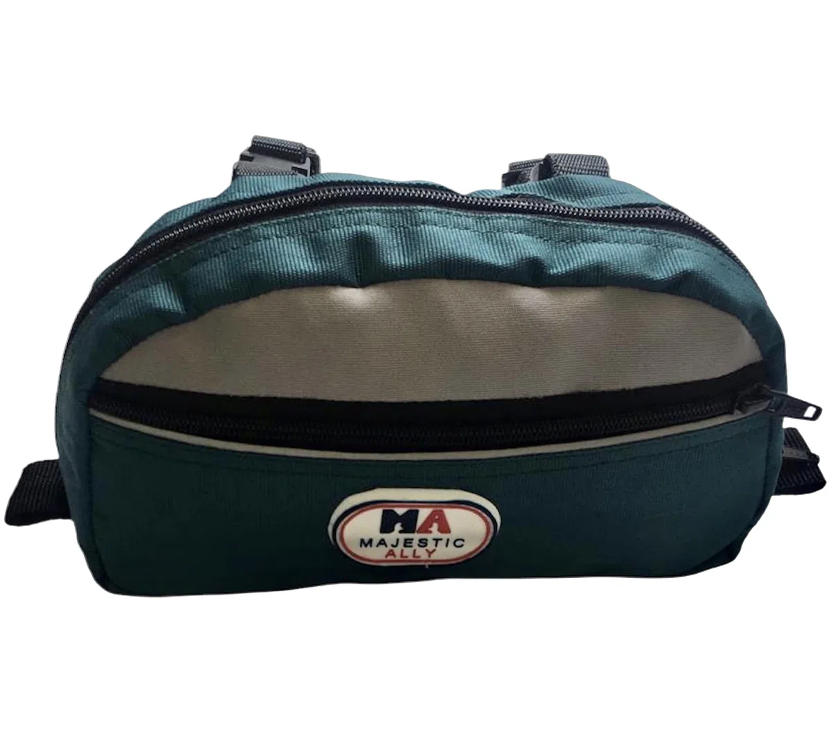 Majestic Ally Borsa per sella per cavallo, in nylon riflettente, impermeabile, per accessori per sella equina (verde cacciatore)