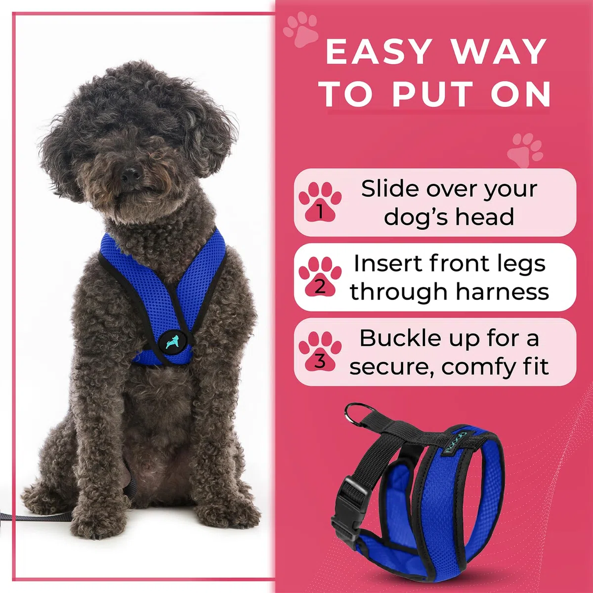Gooby Choke Free Comfort x Morbido Dog Harness