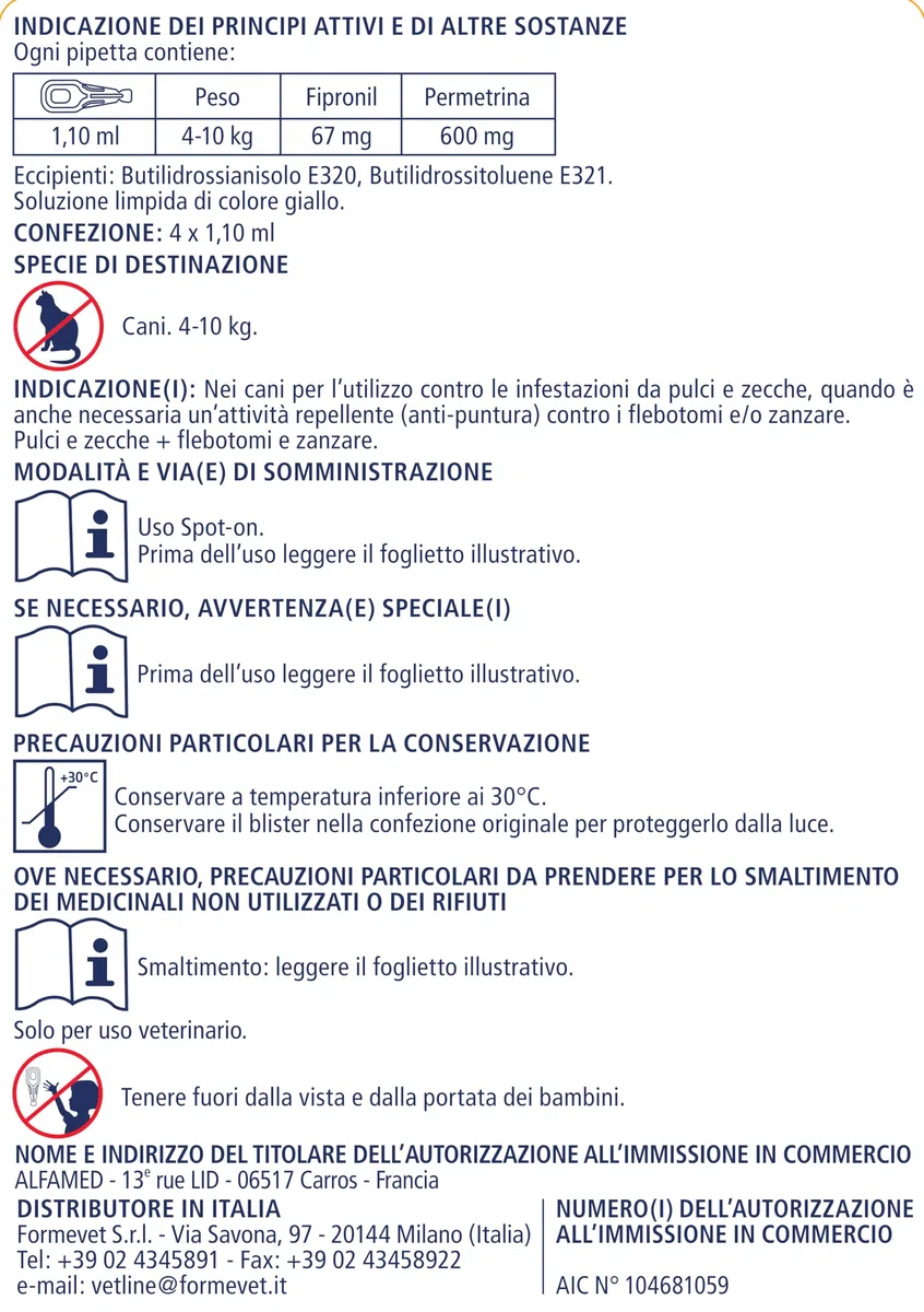 Fipratix 67 Mg/600 Mg Soluzione Spot-on per Cani di Taglia Piccola