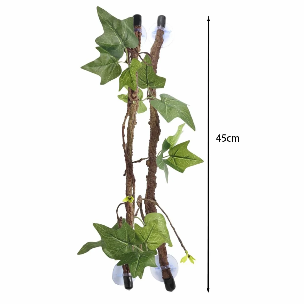 Sarini 2 Pezzi Rami di Rami di Piante per Terrari Decorazioni per Piante con Ventosa per Anfibi Lucertole Serpenti Arrampicata