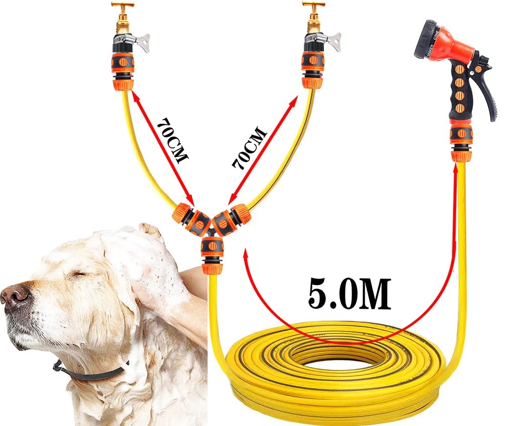 Miscelatore rubinetto Connettore Tubo Doccia Esterna Cane Bagno Cane Doccia Giardino Doccia Cane lavaggio Portatile Cane Doccia