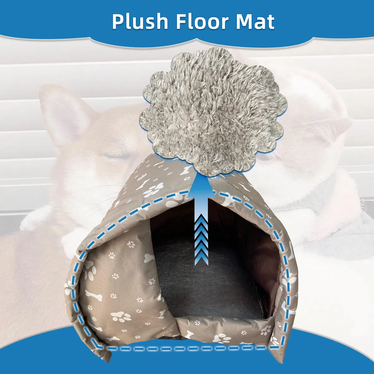 Casetta per Gatti per Esterni Tenda Impermeabile per Gatto Randagio,Cuccia per Cani da Esterno Calda,Lavabile,Resistente Alle Intemperie,per Animali Domestici Randagi 42x31x28cm