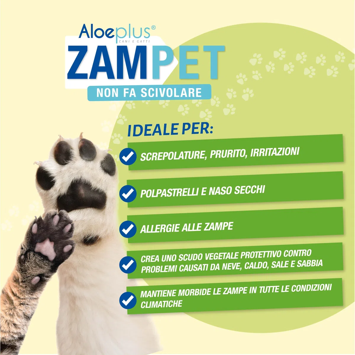Aloeplus Zampet - Crema Polpastrelli Cane e Gatto, Balsamo Zampe Cane 100% Naturale, Idrata Protegge Rigenera, Contro Irritazioni e Secchezza, con Aloe Arborescens, Burro di Karité e Olio di Mandorle