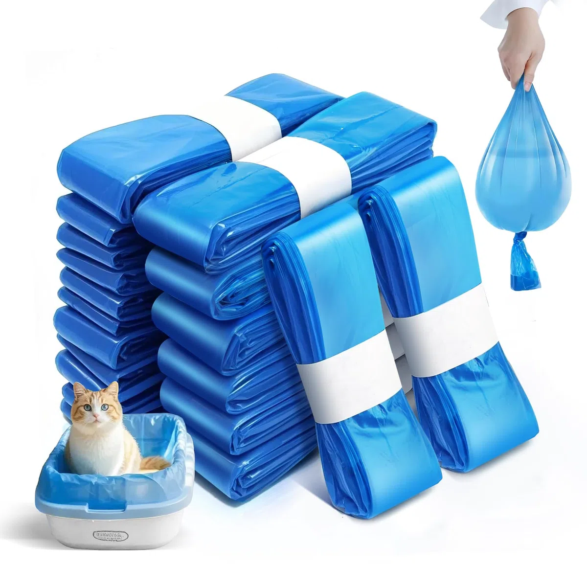 14 pellicole di riempimento e sacchetti per lettiera per gatti Litter Genie XL, LitterLocker Fashion & LitterLocker II (4,5 m, senza cartuccia)