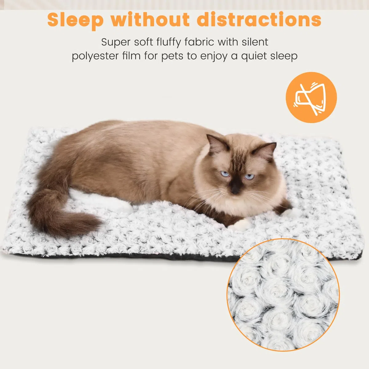 HAPPY HACHI Cuccia per gatti autoriscaldante, 60 x 45 cm, coperta riscaldata senza elettricità, morbida e calda per animali domestici, lavabile, autoriscaldante, tappetino per cani per interni, gatti,