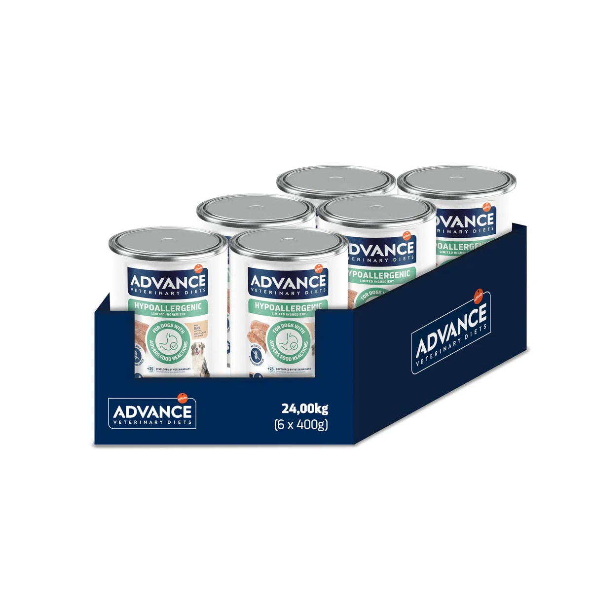 Advance Diets Cibo Umido per Cani - Hypoallergenic con Anatra - 6 scatolette da 400g