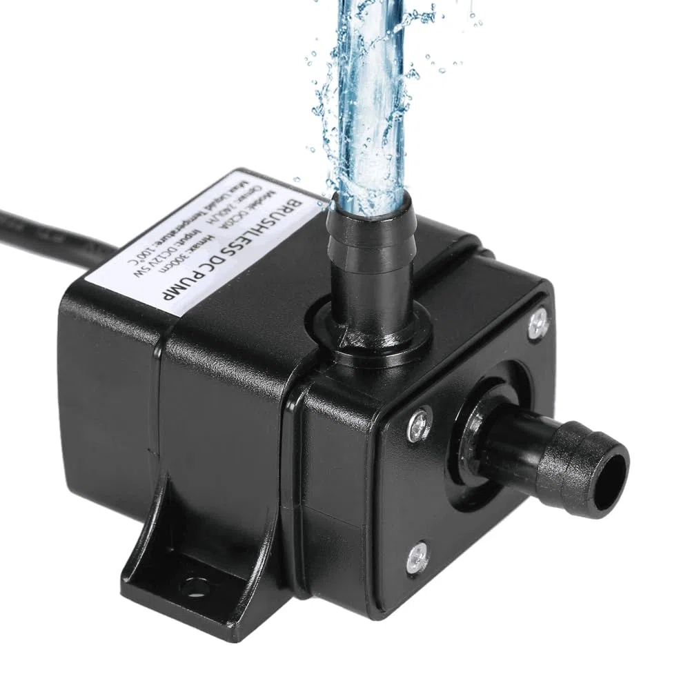 Decdeal Ultra-silenzioso mini DC12V Micro Pompa Acqua Olio impermeabile sommergibile Fontana Acquario di circolazione 240L / H 5W Ascensore 3M 0~100 ℃