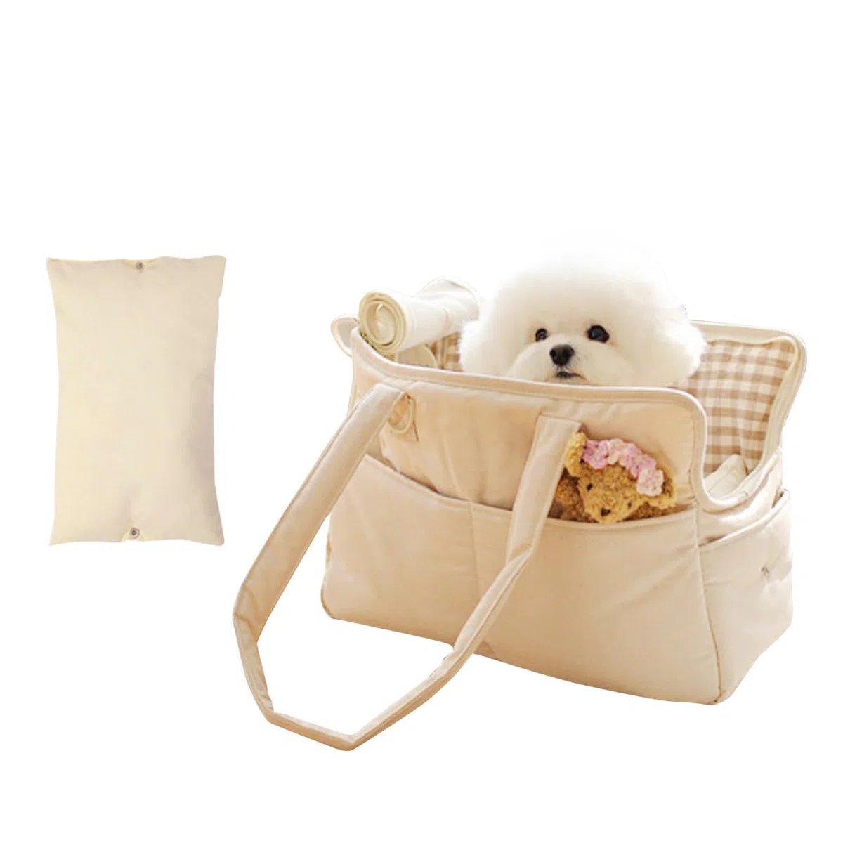 Borsa da Trasporto per Cani, da Viaggio, Traspirante, per Animali Domestici, con Cuscino ad Alta Elasticità, per Gatti e Cani di Piccola Taglia all'aperto
