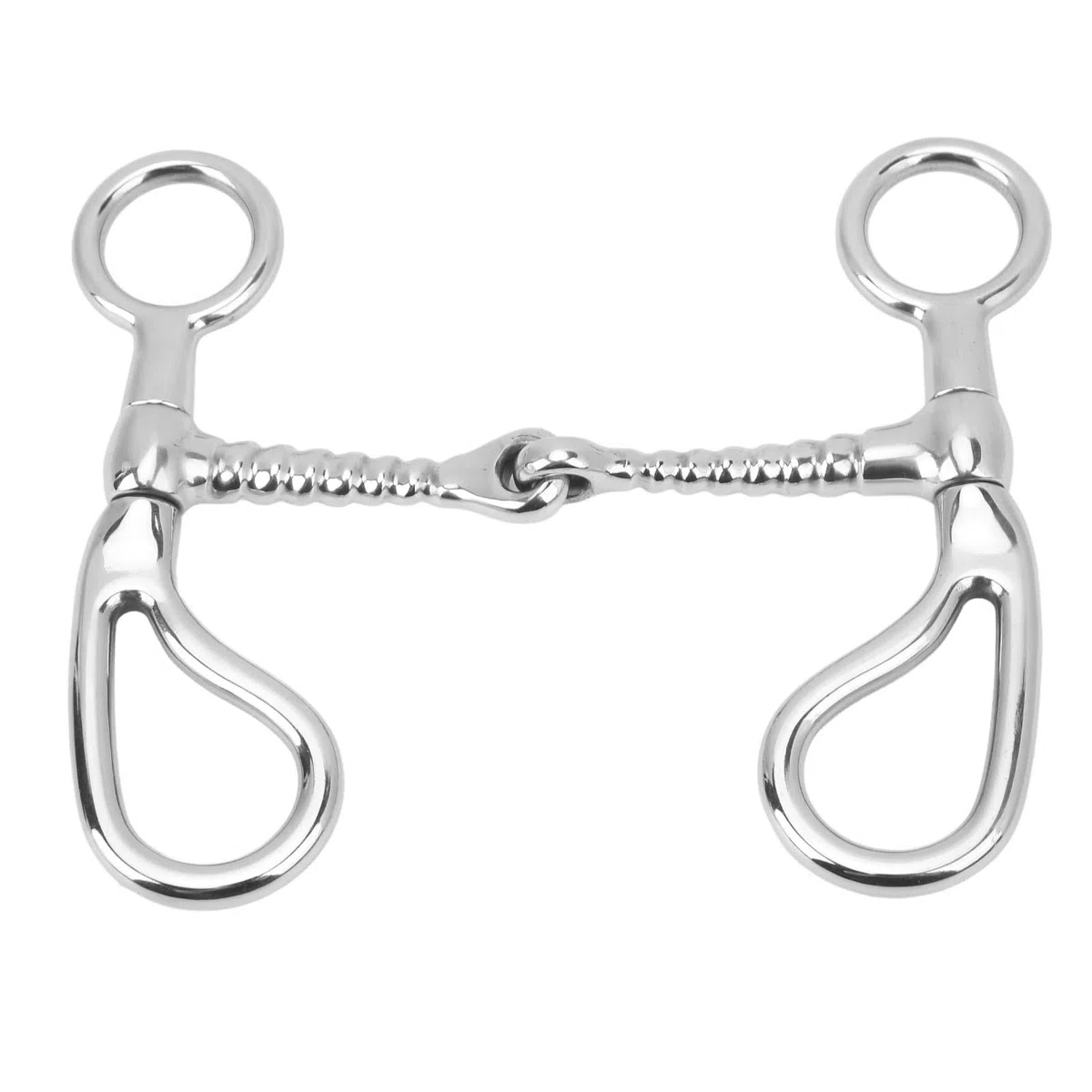 Boccone per Cavalli da 125 mm, boccone da Snaffle in Acciaio Inox da 4,9 Pollici per Briglia da Cavallo, boccone per Cavalli ad Anello O di Spessore per l'addestramento equestre