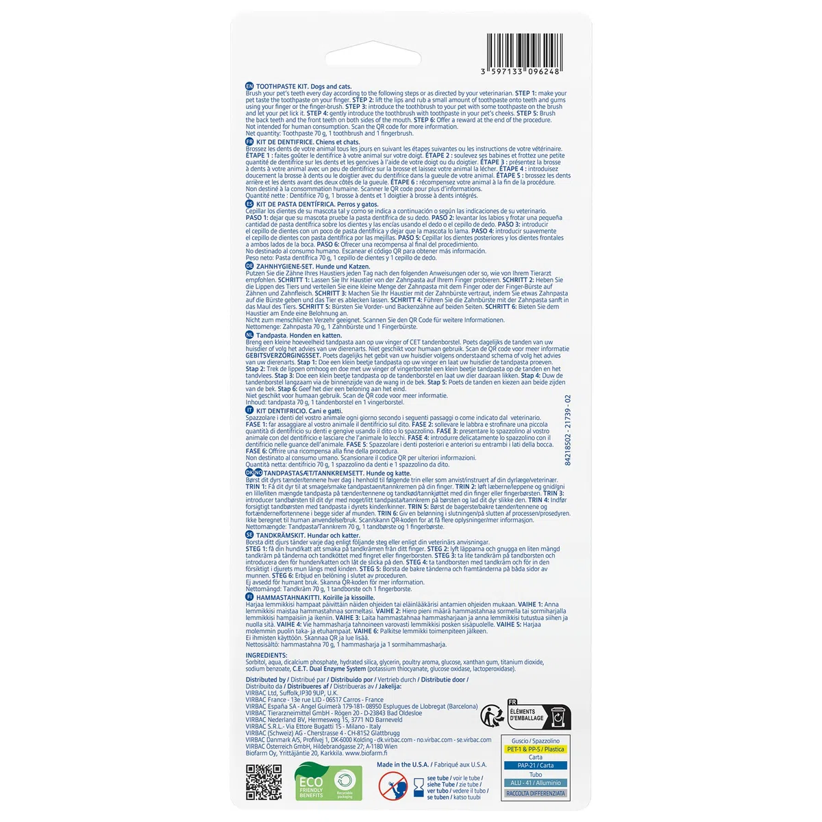 Virbac C.E.T. Kit per l'igiene Orale 1 Versione Originale