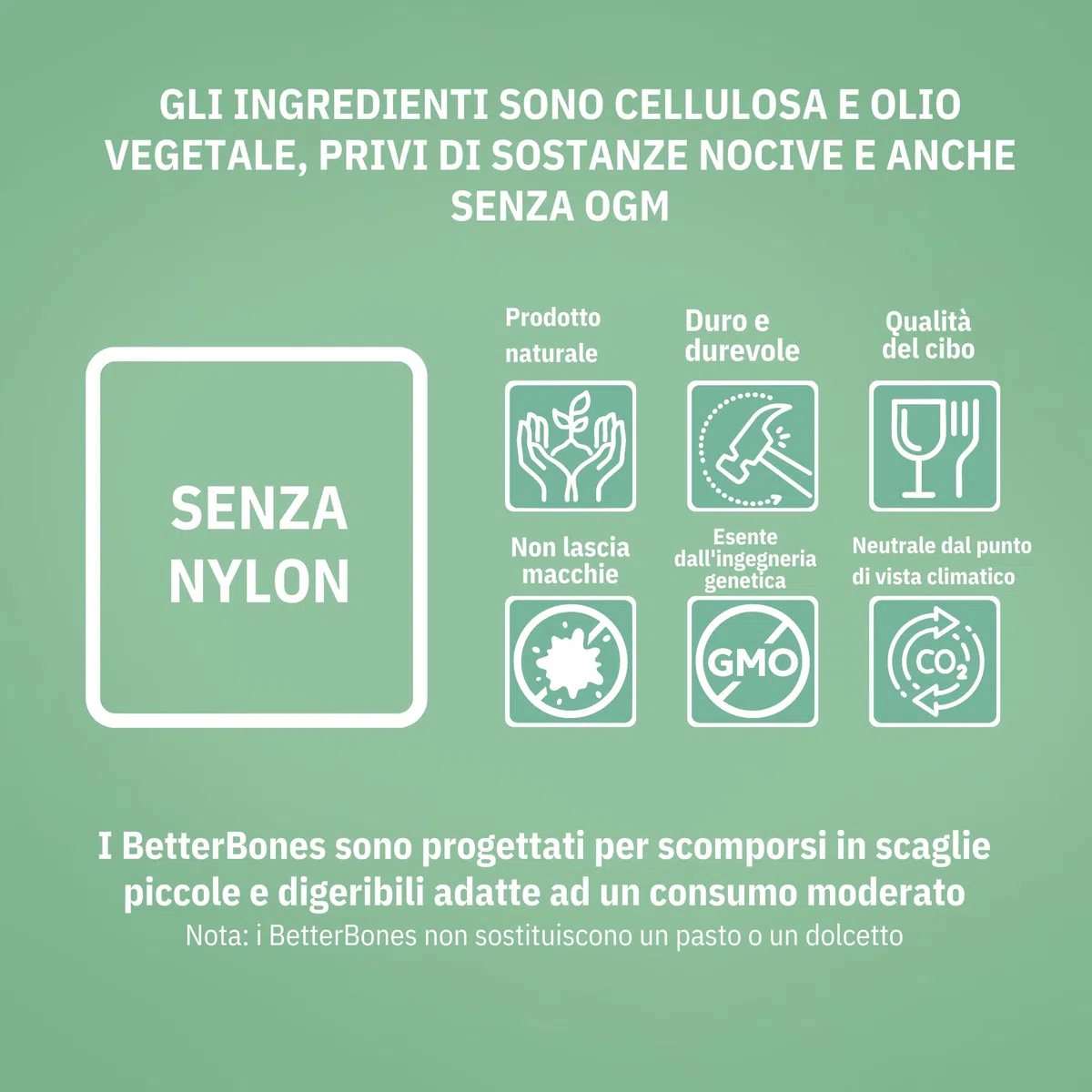 BetterBone - Giocattolo per cani da masticare – Small Medium Beef – Osso da masticare per cani senza nylon e OGM a base di cellulosa – Giocattolo da masticare medio con sapore di manzo – Legno da