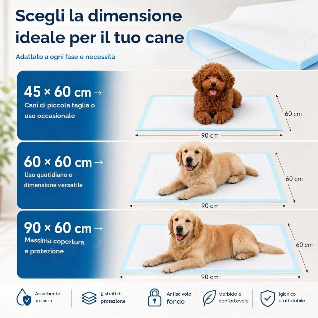 Edipets, Tappetini Igienici per Cani 60x90, Assorbenti, Tappetini Monouso per l'Addestramento dei Cuccioli (40 unità)