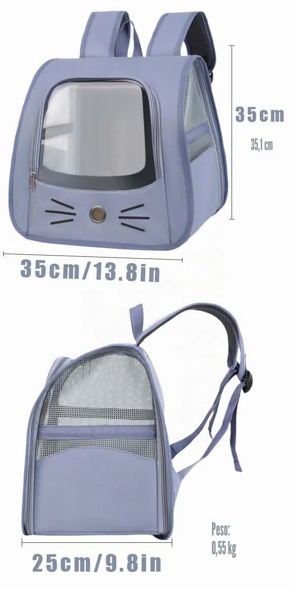 Zaino per Cani e Gatti,Zaino per Animali Domestici,Trasportino Zaino per Cani Gatti,Zaino Gatto per Viaggo e Campeggio,Trasportino Gatto,Per piccoli animali domestici come gatti e cani (blu)