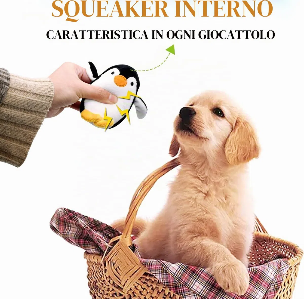 SHARLOVY Giocattoli cigolanti per cani di piccola taglia, giocattolo per cuccioli di animali di peluche, giocattolo da masticare per cuccioli carini per dentizione del cane.