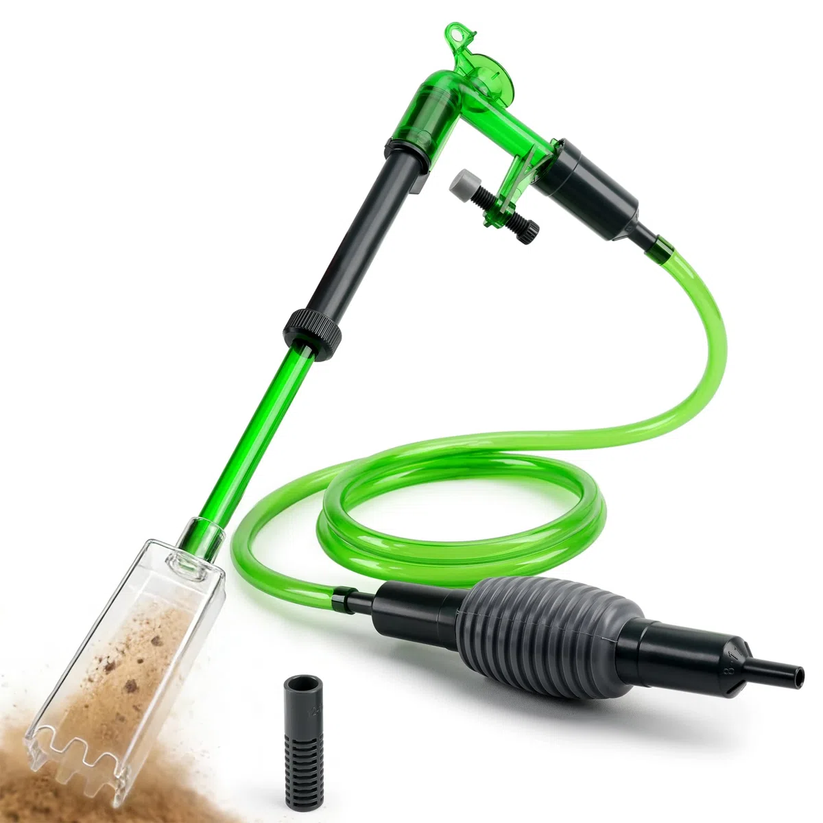 NICREW Sifone Acquario 2 in 1 per Cambio Acqua, Sabbia per Pulizia Acquario, Accessorio per Manutenzione